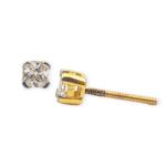 Adorable Gold Studds with Beautiful Design and Single Zerkons Stone